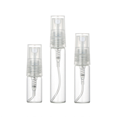 PET ميني ترافل فارغة رذاذ الرذاذ زجاجات عطر العطر شفافة 2 مل 3 مل 5 مل